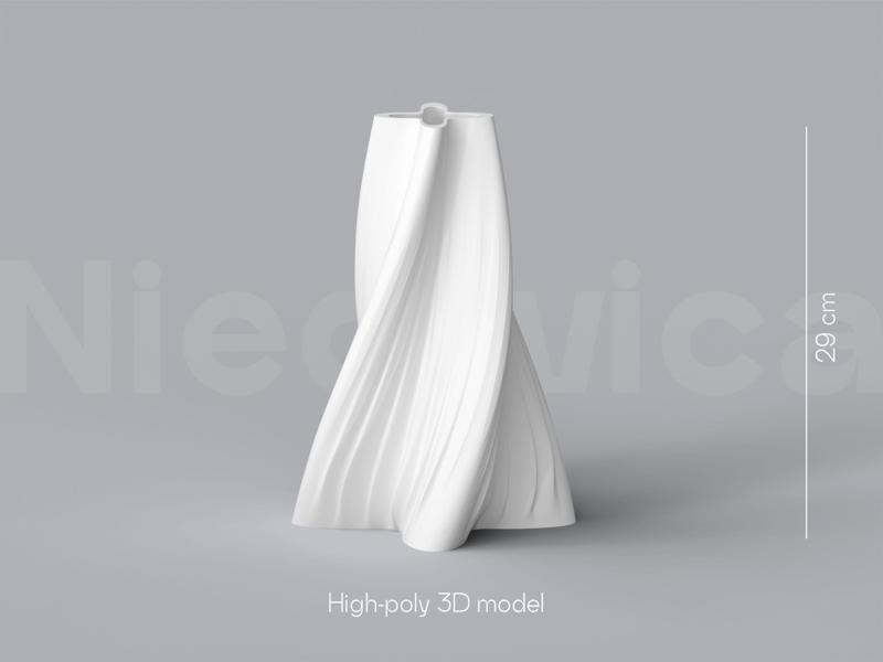 Niedwica Vase C_8 | 3D printing vase | 3D model | STL files | Home decor | 3D vases | Modern vases | Floor vase | 3D printing | vase mode | STL