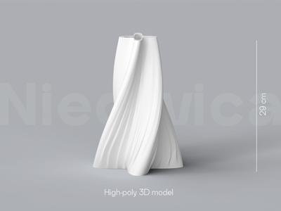 Niedwica Vase C_8 | 3D printing vase | 3D model | STL files | Home decor | 3D vases | Modern vases | Floor vase | 3D printing | vase mode | STL