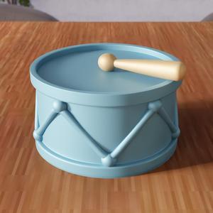 3D Miniature Drum Decor STL File - 375