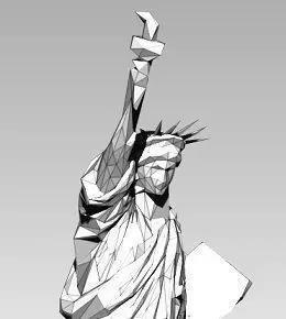 Statue of Liberty Lowpoly Style 3D print model Printable