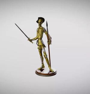Statue of Don Quixote for 3D printing