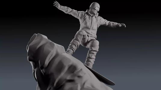 Snowboarder for printing