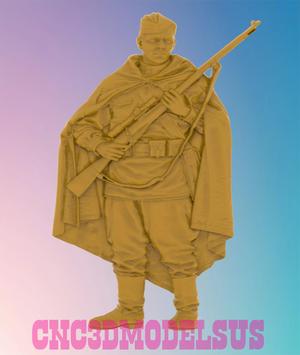 Soldier 3D MODEL STL FILE FOR CNC ROUTER LASER