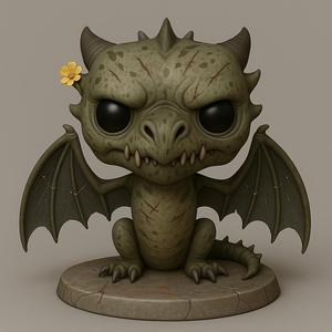 🐉 Abraxos – Throne of Glass chibi-Style Figure | 3D Print Model