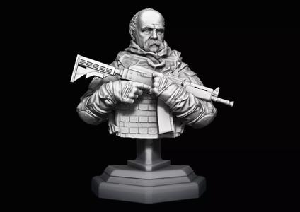 Taras Shevchenko knight of Ukraine bust 3D print model