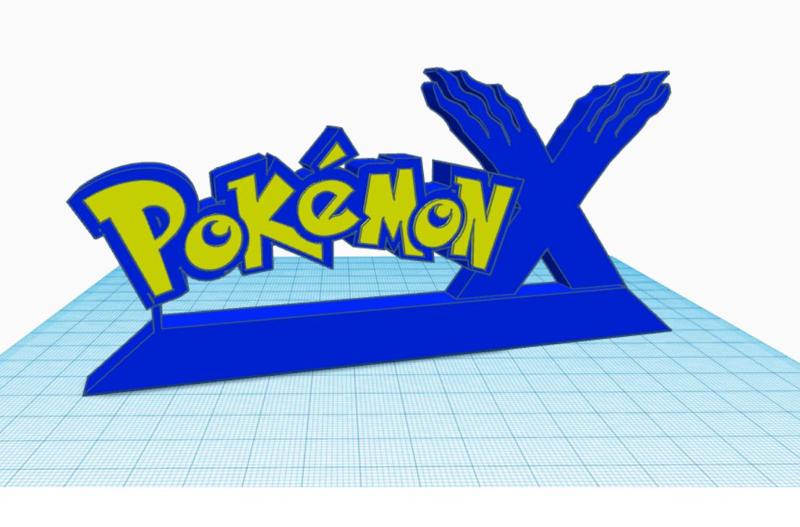 POKEMON X LOGO 3D PRINT DECORATION (3MF precolored)