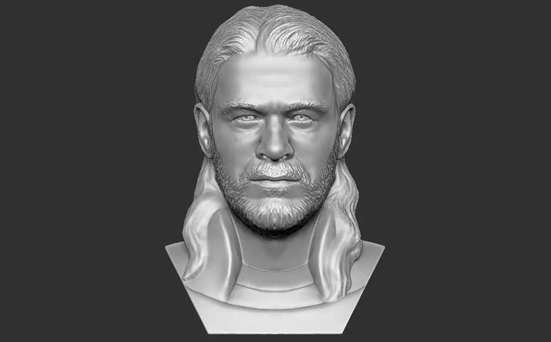 Thor Chris Hemsworth bust for 3D printing