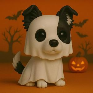 Border Collie Fantasma de Halloween POP STL