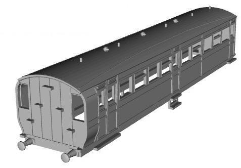 KESR Pickering bogie Brake composite coach 1/76 scale