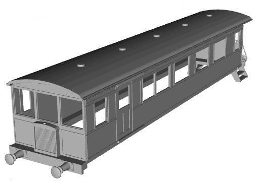 Drewry composite motor coach 1/43 scale