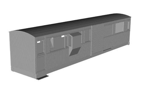 West Clare passenger brake coach 41C 1/87 scale