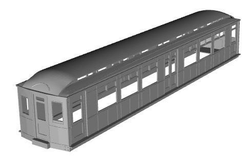 District Railway C and D stock Motor Cars 1/100 scale