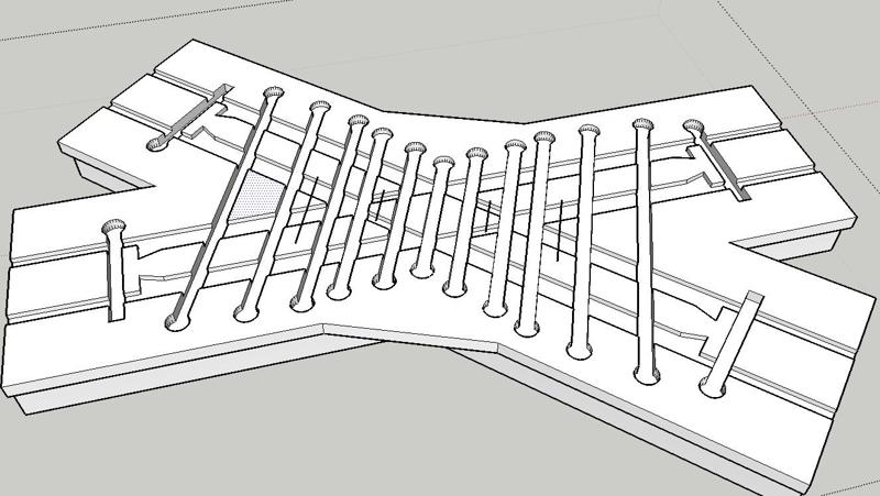 45 Degree N Scale Crossing Track Jigs Tools Tiebeds