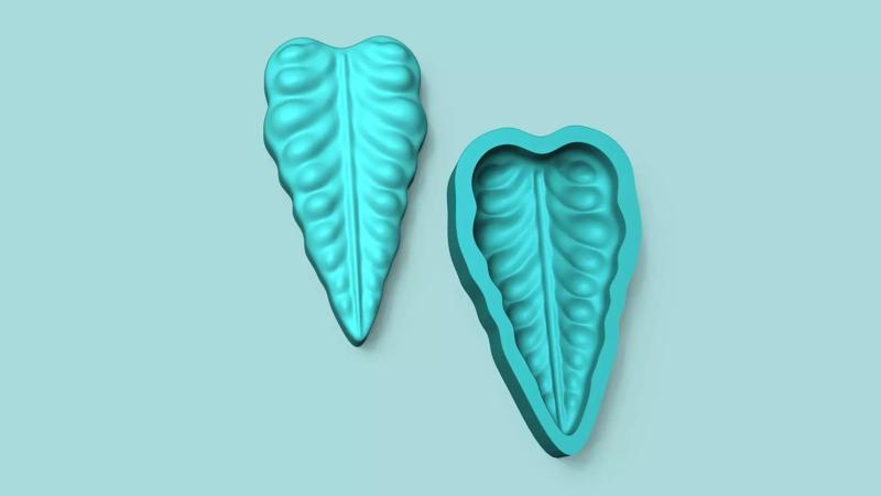Ornamental Kale Leaf - Silicone Mold Maker - Template