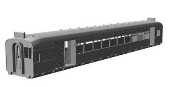 L&Y Railway 3rd rail EMU Manchester-Bury line middle motor coach 1/87 scale