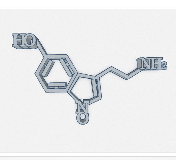Serotonin keychain