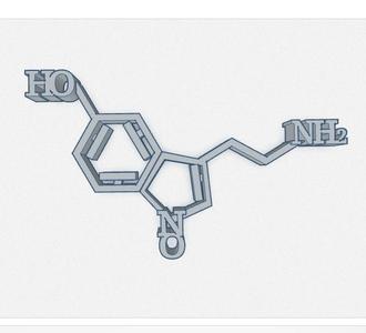 Serotonin keychain
