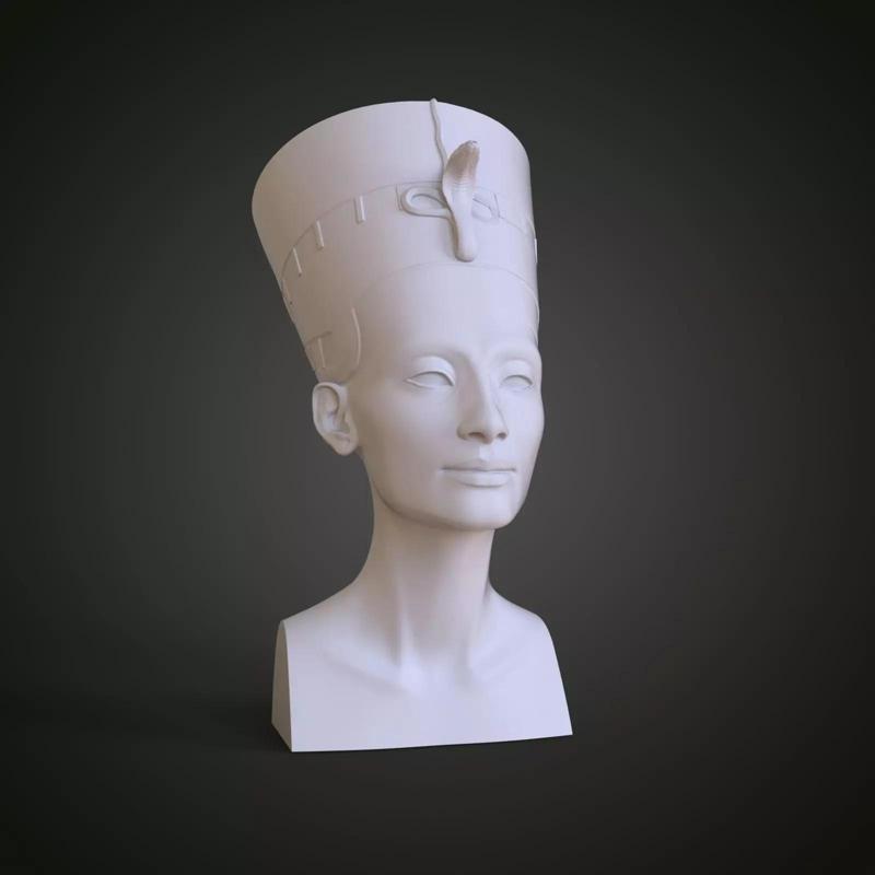 Restored Bust of  Egyptian Queen Nefertiti