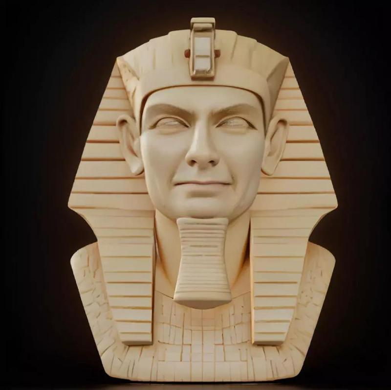 Ramesses II Bust 3D Model  Printable Ancient Egyptian Pharaoh