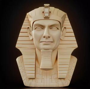 Ramesses II Bust 3D Model  Printable Ancient Egyptian Pharaoh