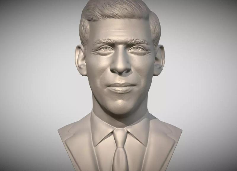 Rishi Sunak bust for 3D printing