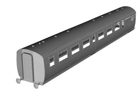 LNER tourist open brake third coach(early version) 1/76 scale