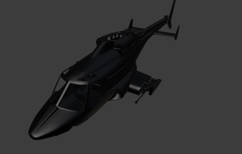 Bell 222 Airwolf helicopter (Fuselages for 450)