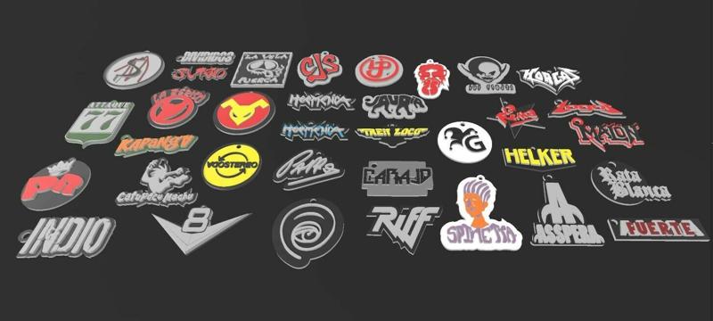 Pack 35 National Rock Key Rings