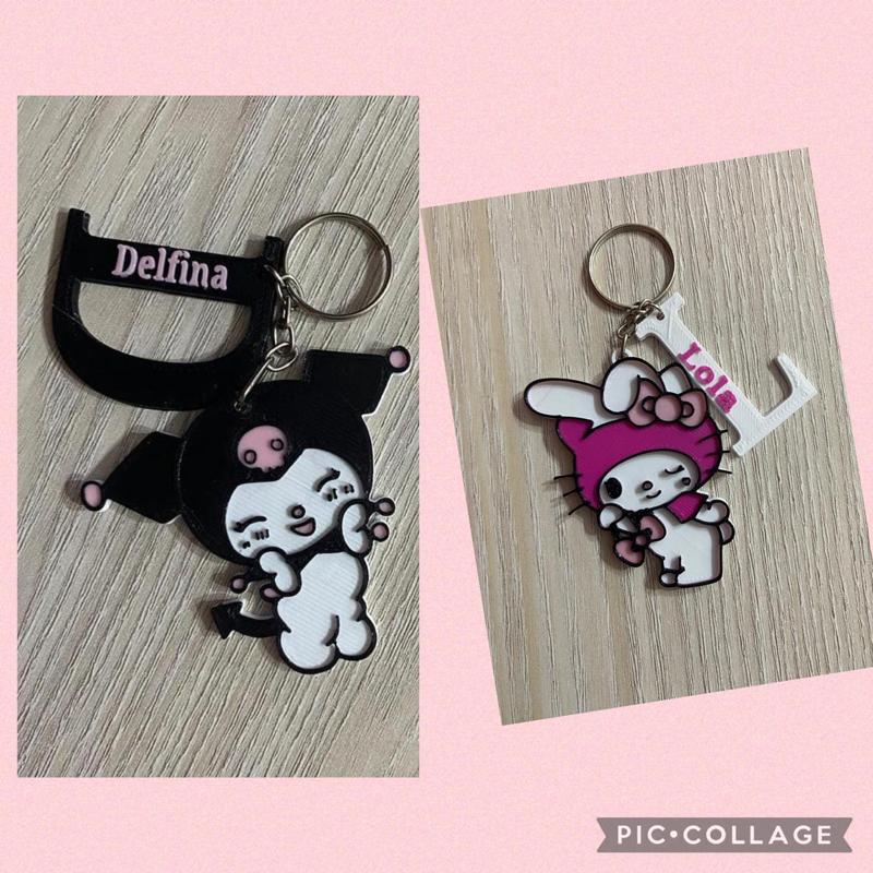 Keyring Kurimi + kitty + Mi melody (pack x3)