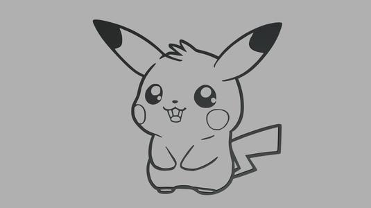 Pikachu Silhouette Wall // Design 01