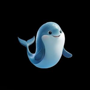 Cuddly baby dolphin