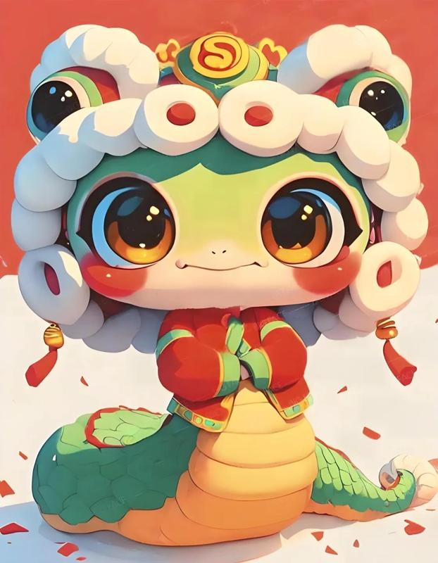 2025 Year of the Snake Colorful Lithophane 3