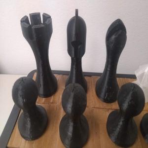 Weighted Chessmen, Simplified Staunton Style
