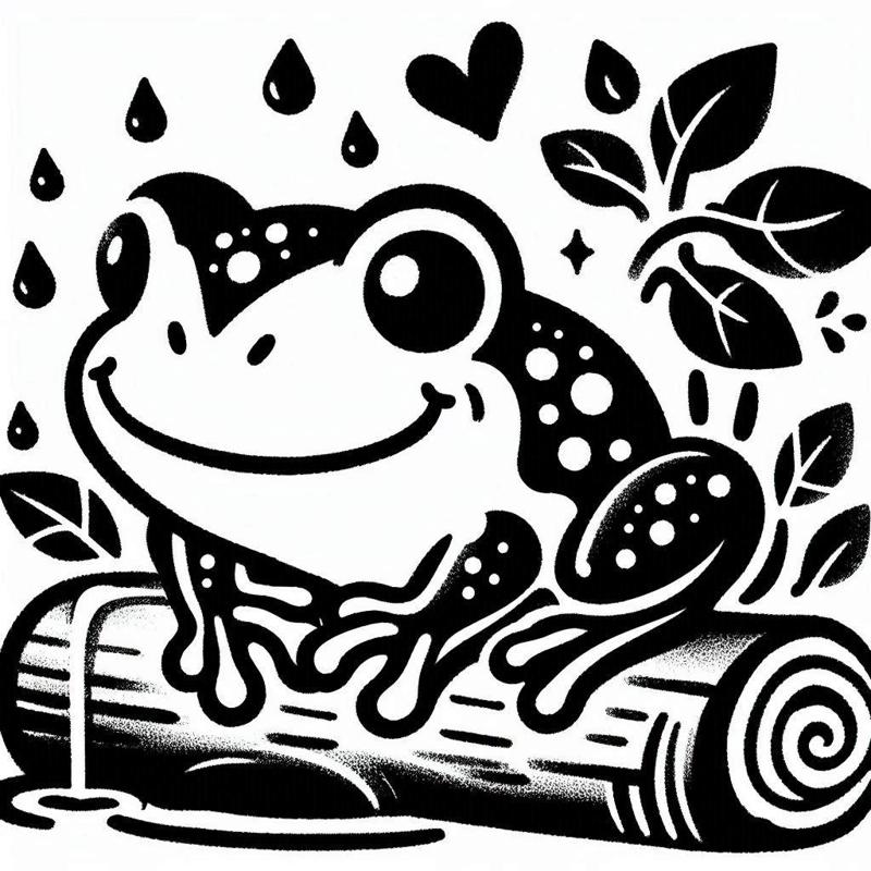 window art for kids / coaster: Frog 2 (four colours)