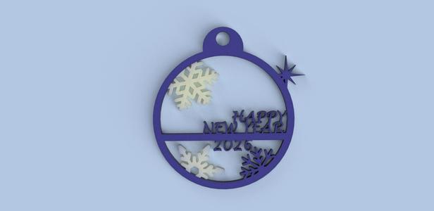 Christmas Ball Happy New Year 2026 // Bola de Navidad Happy New Year 2026