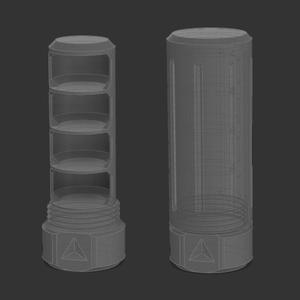 Travel Tube Pill Holder (4 compartment)