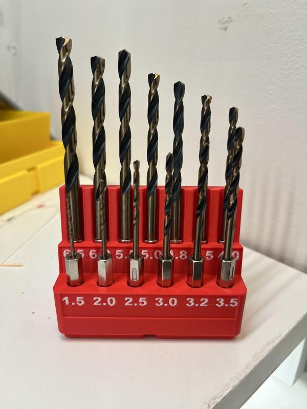 Gridfinity Hex bit and drill holders