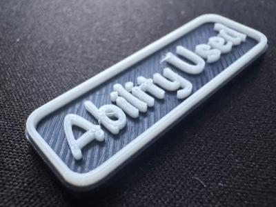 Ability used marker  - multi color no AMS needed