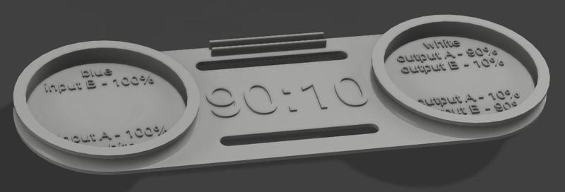 Optical fiber splitter spool support (90:10)