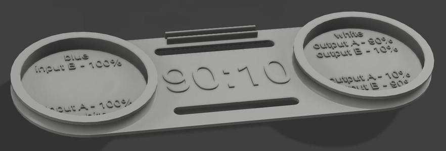 Optical fiber splitter spool support (90:10)