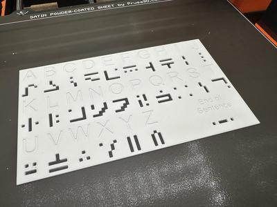 Stencil for Standard Galactic Alphabet