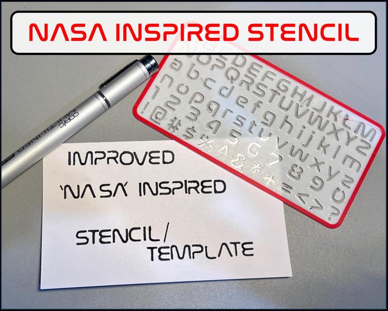 'Nasa' Inspired Stencil / Letter Template