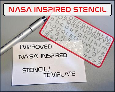 'Nasa' Inspired Stencil / Letter Template