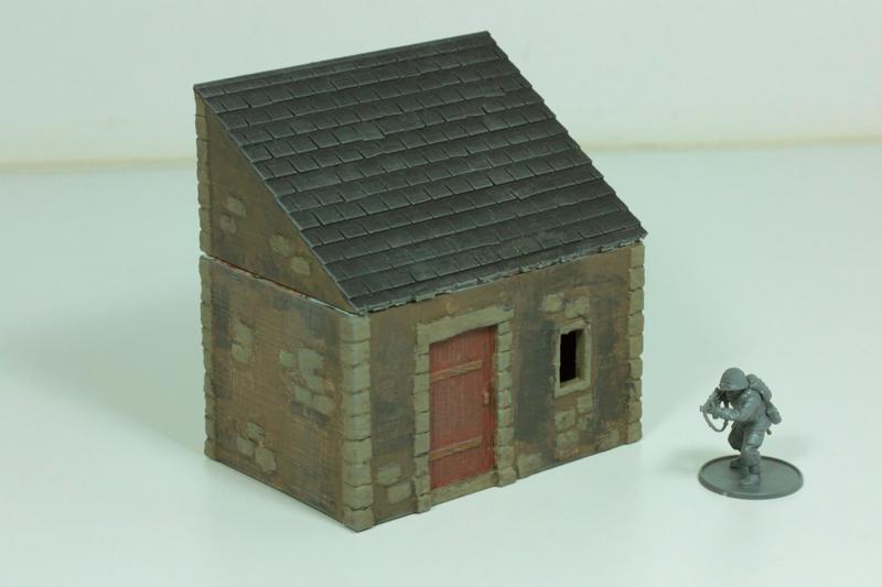Small Stone Normandy Shed - Tabletop Wargaming WW2 Terrain | 15mm 20mm 28mm Miniature 3D Printed Model | Bolt Action