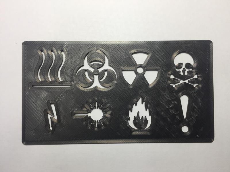 Hazardous Symbols Stencil