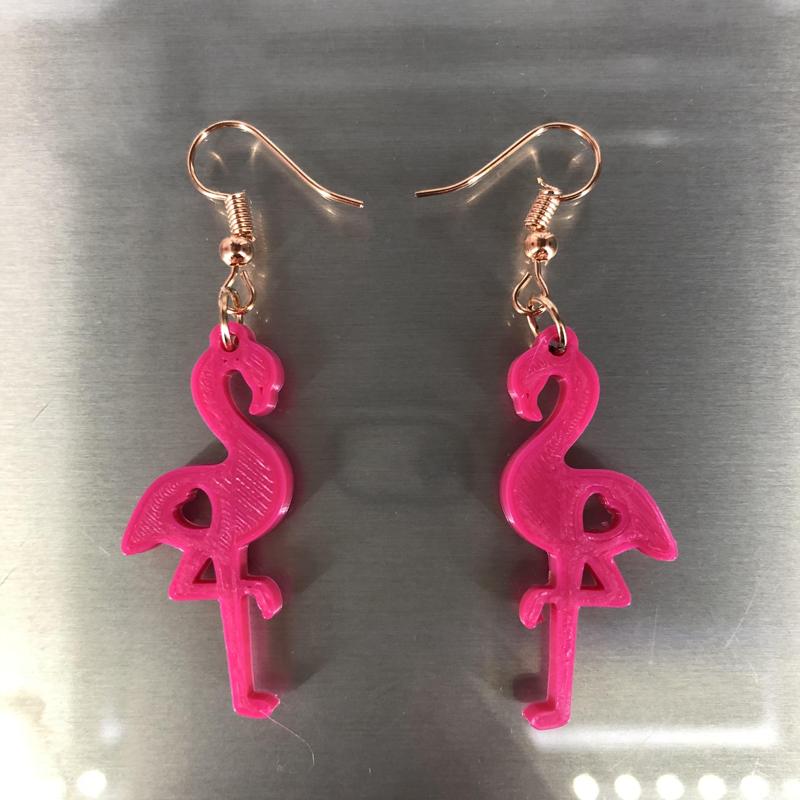 Flamingo earrings