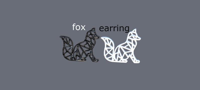 Fox earrings (geometric)