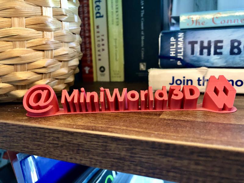 @MiniWorld3D extruded logo sign
