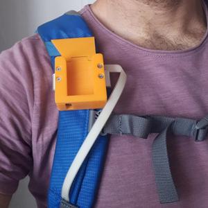 Camera backpack mount for 60mm belt