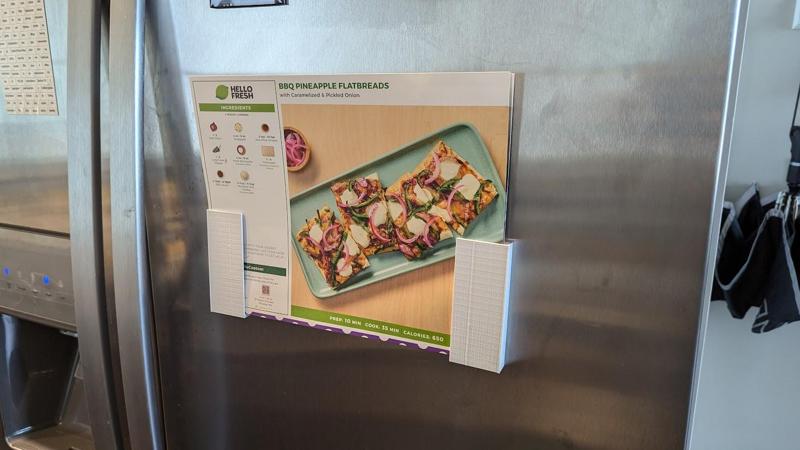 Recipe holder fridge magnet